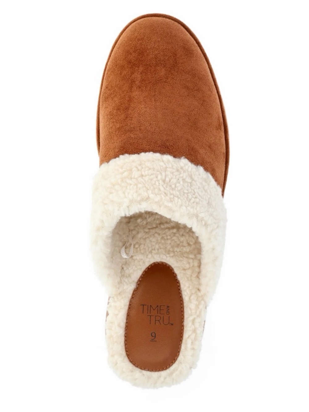 ❤️Time and Tru Girls' Chestnut Brown Slip-On Plush Lined Slippers New Size 10 - Picture 4 of 9